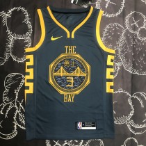 NBA Men Season 2018 Golden State Warriors Dark Grey #3 POOL Jersey High Quality Name and Number Print