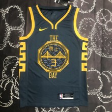 NBA Men Season 2018 Golden State Warriors Dark Grey #3 POOL Jersey High Quality Name and Number Print