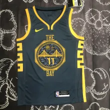NBA Men Season 2018 Golden State Warriors Dark Grey #11 THOMPSON Jersey High Quality Name and Number Print