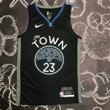NBA Men Season 2020 Golden State Warriors Black Grey #23 GREEN Jersey High Quality Name and Number Print