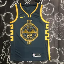 NBA Men Season 2018 Golden State Warriors Dark Grey #22 WIGGINS Jersey High Quality Name and Number Print