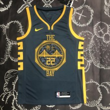 NBA Men Season 2018 Golden State Warriors Dark Grey #22 WIGGINS Jersey High Quality Name and Number Print