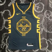 NBA Men Season 2018 Golden State Warriors Dark Grey #22 WIGGINS Jersey High Quality Name and Number Print