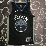 NBA Men Season 2020 Golden State Warriors Black Grey #0 PAYTON II Jersey High Quality Name and Number Print