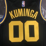 NBA Men 75th Anniversary Season 2022 Golden State Warriors Black #00 KUMINGA Jersey High Quality Name and Number Print