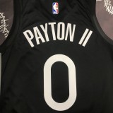 NBA Men Season 2020 Golden State Warriors Black Grey #0 PAYTON II Jersey High Quality Name and Number Print