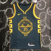 NBA Men Season 2018 Golden State Warriors Dark Grey #35 DURANT Jersey High Quality Name and Number Print