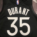 NBA Men Season 2020 Golden State Warriors Black Grey #35 DURANT Jersey High Quality Name and Number Print
