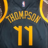 NBA Men Season 2018 Golden State Warriors Dark Grey #11 THOMPSON Jersey High Quality Name and Number Print