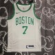 NBA Men Boston Celtics Grey #7 BROWN Jersey High Quality Name and Number Print
