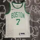 NBA Men Boston Celtics Grey #7 BROWN Jersey High Quality Name and Number Print