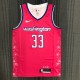 NBA Men Season 2023 Washington Wizards Pink #33 KUZMA Jersey High Quality Name and Number Print