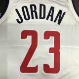 NBA Men 75th Anniversary Washington Wizards White #23 JORDAN Jersey High Quality Name and Number Print