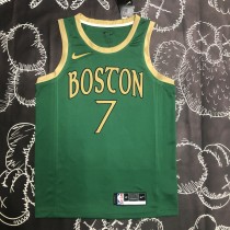 NBA Men Season 2020 Boston Celtics Green #7 BROWN Jersey High Quality Name and Number Print