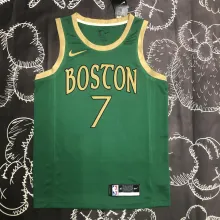 NBA Men Season 2020 Boston Celtics Green #7 BROWN Jersey High Quality Name and Number Print