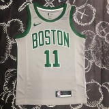 NBA Men Boston Celtics Grey #11 IRVING Jersey High Quality Name and Number Print