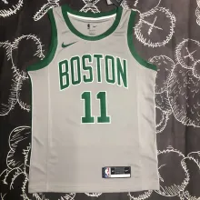 NBA Men Boston Celtics Grey #11 IRVING Jersey High Quality Name and Number Print