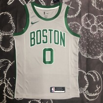 NBA Men Boston Celtics Grey #0 TATUM Jersey High Quality Name and Number Print