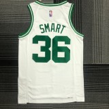 NBA 75th Anniversary Boston Celtics White #36 SMART Jersey High Quality Name and Number Print