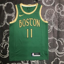 NBA Men Season 2020 Boston Celtics Green #11 IRVING Jersey High Quality Name and Number Print