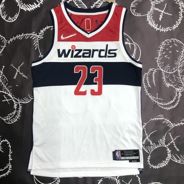 NBA Men 75th Anniversary Washington Wizards White #23 JORDAN Jersey High Quality Name and Number Print