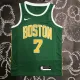 NBA Men Boston Celtics Green with Gold Name #7 BROWN Jersey High Quality Name and Number Print