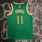 NBA Men Season 2020 Boston Celtics Green #11 IRVING Jersey High Quality Name and Number Print
