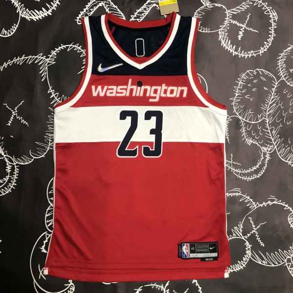 NBA Men 75th Anniversary Washington Wizards Red #23 JORDAN Jersey High Quality Name and Number Print