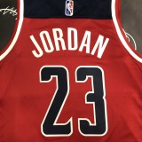 NBA Men 75th Anniversary Washington Wizards Red #23 JORDAN Jersey High Quality Name and Number Print