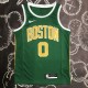 NBA Men Boston Celtics Green with Gold Name #0 TATUM Jersey High Quality Name and Number Print