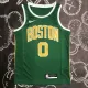 NBA Men Boston Celtics Green with Gold Name #0 TATUM Jersey High Quality Name and Number Print