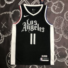 NBA Season 20-21 Men Los Angeles Clippers in Latin Black City #11 WALL Jersey High Quality Name and Number Print