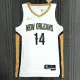 NBA Men 75th Anniversary New Orleans Pelicans White #14 INGRAM Jersey High Quality Name and Number Print