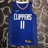 NBA Men 75th Anniversary Los Angeles Clippers Blue #11 WALL Jersey High Quality Name and Number Print