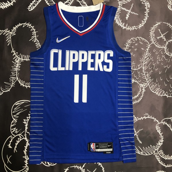 NBA Men 75th Anniversary Los Angeles Clippers Blue #11 WALL Jersey High Quality Name and Number Print
