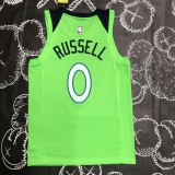 NBA Men Minnesota Timberwolves Green #O RUSSELL Jersey High Quality Name and Number Print