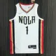 NBA Men Season 2022 New Orleans Pelicans White City #1 WILLIAMSON Jersey High Quality Name and Number Print