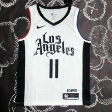 NBA Season 20-21 Men Los Angeles Clippers in Latin White City #11 WALL Jersey High Quality Name and Number Print