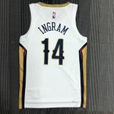 NBA Men 75th Anniversary New Orleans Pelicans White #14 INGRAM Jersey High Quality Name and Number Print