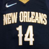 NBA Men 75th Anniversary New Orleans Pelicans Dark Blue #14 INGRAM Jersey High Quality Name and Number Print