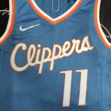 NBA Men Season 2022 Los Angeles Clippers Light Blue #11 WALL Jersey High Quality Name and Number Print