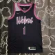 NBA Men Minnesota Timberwolves Black and Purple #1 EDWARDS Jersey High Quality Name and Number Print