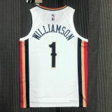 NBA Men Season 2022 New Orleans Pelicans White City #1 WILLIAMSON Jersey High Quality Name and Number Print