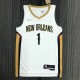 NBA Men 75th Anniversary New Orleans Pelicans White #1 WILLIAMSON Jersey High Quality Name and Number Print