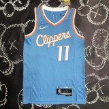 NBA Men Season 2022 Los Angeles Clippers Light Blue #11 WALL Jersey High Quality Name and Number Print