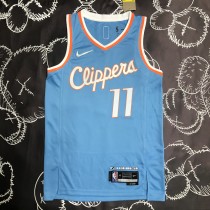 NBA Men Season 2022 Los Angeles Clippers Light Blue #11 WALL Jersey High Quality Name and Number Print