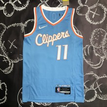 NBA Men Season 2022 Los Angeles Clippers Light Blue #11 WALL Jersey High Quality Name and Number Print