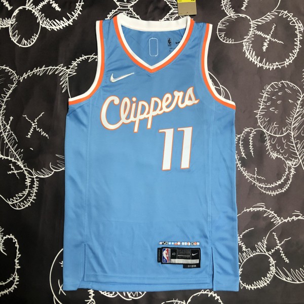 NBA Men Season 2022 Los Angeles Clippers Light Blue #11 WALL Jersey High Quality Name and Number Print