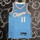 NBA Men Season 2022 Los Angeles Clippers Light Blue #11 WALL Jersey High Quality Name and Number Print