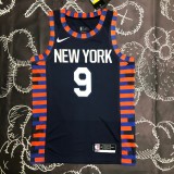 NBA Men New York Knicks Dark Blue #9 BARRETT Jersey High Quality Name and Number Print